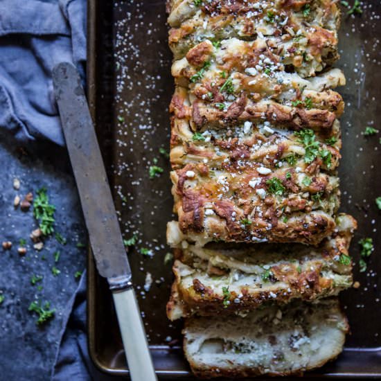 Brussel Sprout Pull Apart Pizza