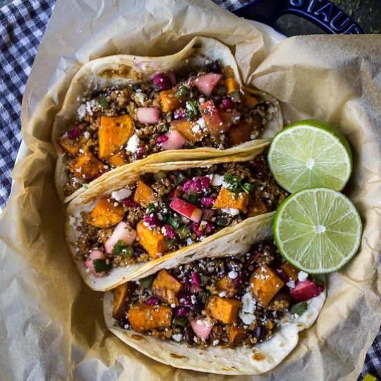 Chipotle Sweet Potato/Quinoa Tacos