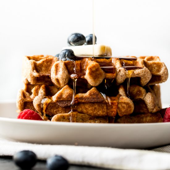 Fluffy Whole Wheat Waffles