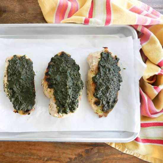 Grilled Pesto Chicken