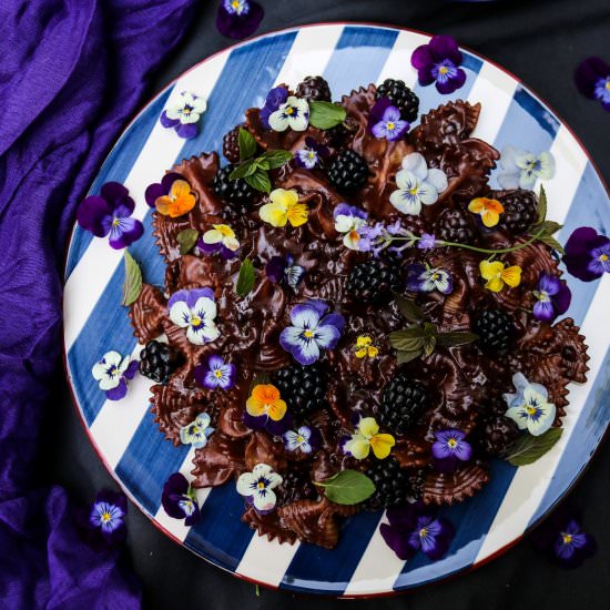 Chocolate Lavender Blackberry Pasta