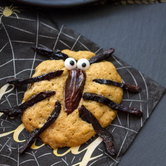 Healthy Spider Oatmeal Cookies