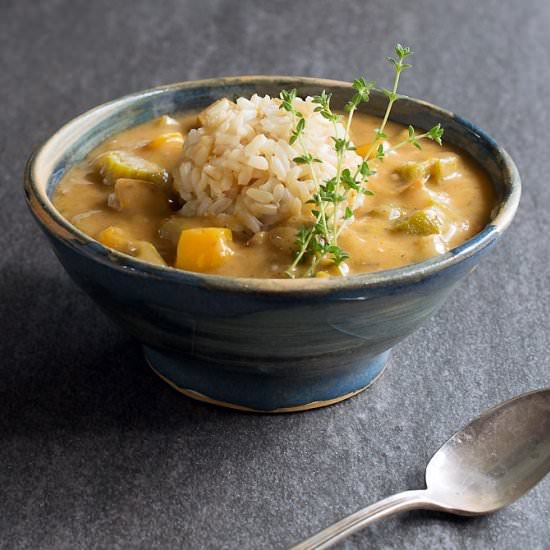 Vegan Butternut Squash Okra Gumbo