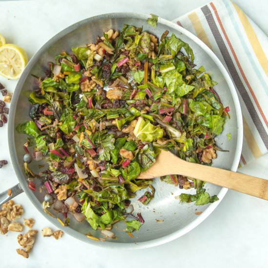 Braised Rainbow Chard