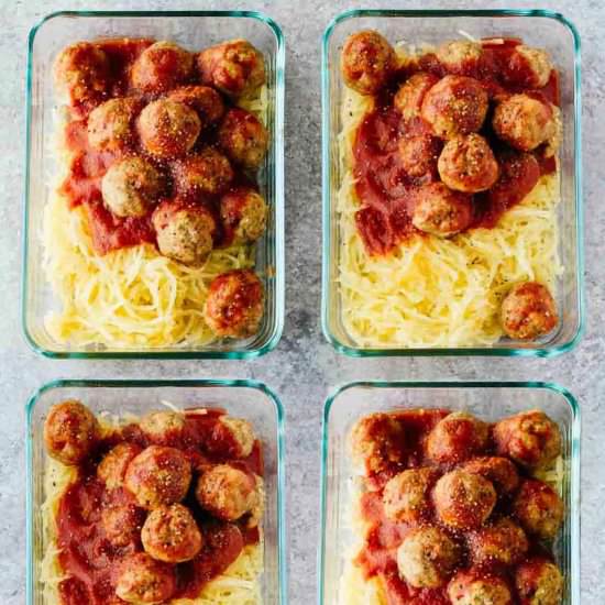 Paleo Turkey Meatballs Meal Prep