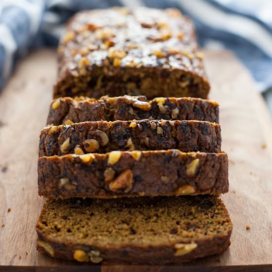 Whole Wheat Pumpkin Zucchini Bread