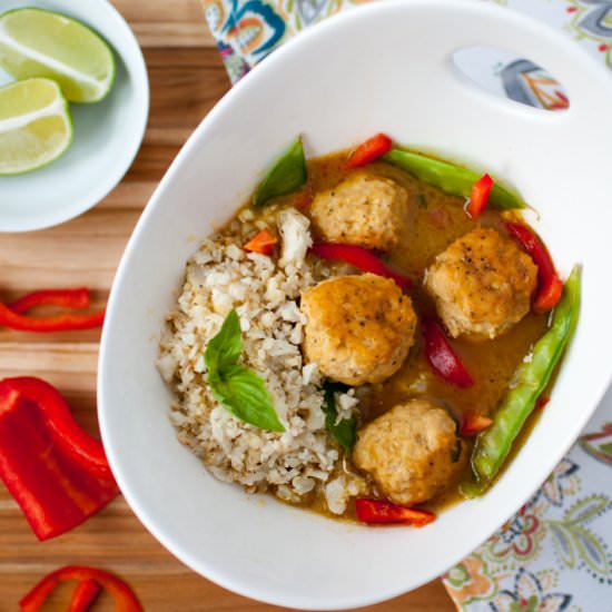 Green Curry Chicken Meatballs