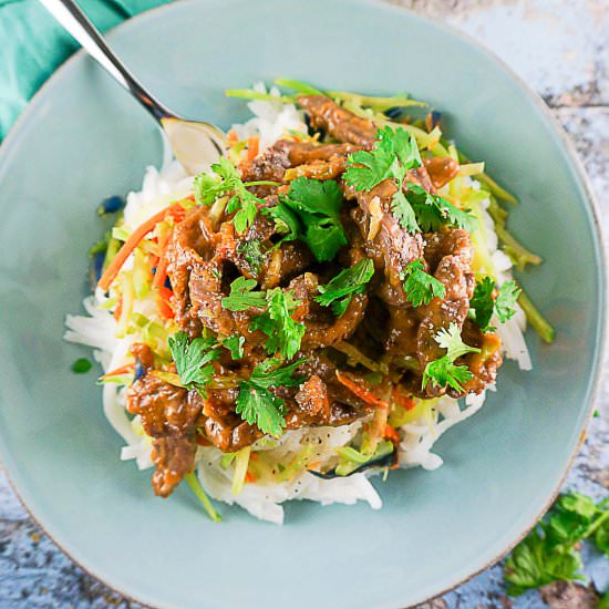 Easy Beef Noodles with Peanut Sauce