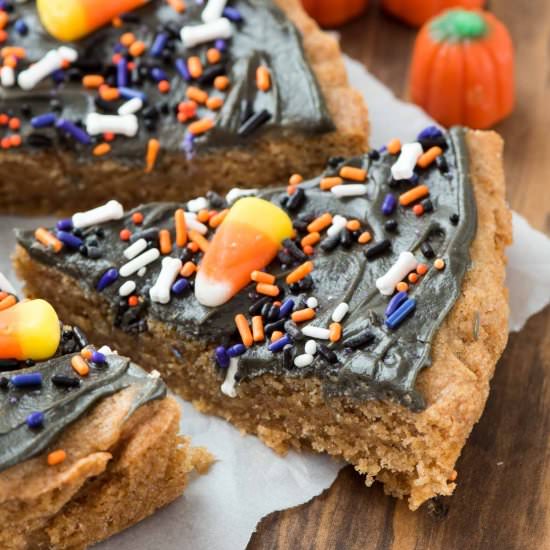 Halloween Pumpkin Cookie Cake