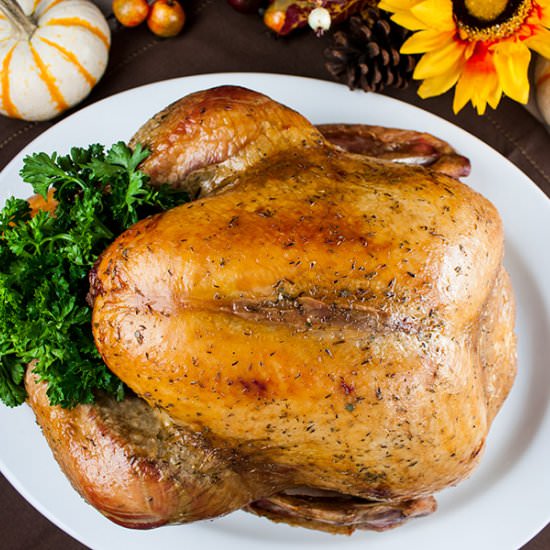 Simple Dry Brined Roast Turkey