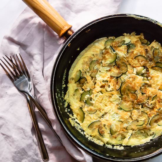 20 Minute Zucchini Onion Frittata