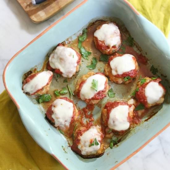 Low Carb Chicken Parmesan Meatballs