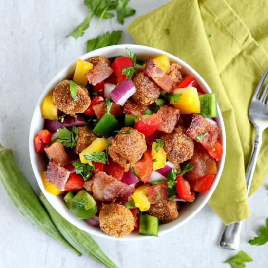 Fried Okra Salad