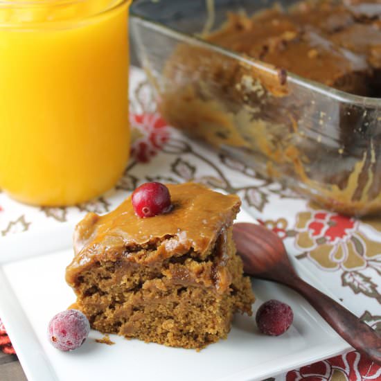 Pumpkin Cake w/ a  Caramel Glaze