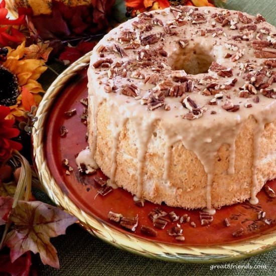 Maple Pecan Angel Food Cake