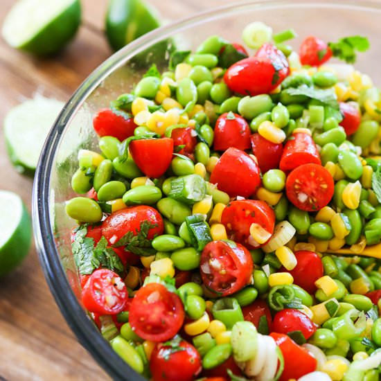 Edamame Tomato Corn Salad