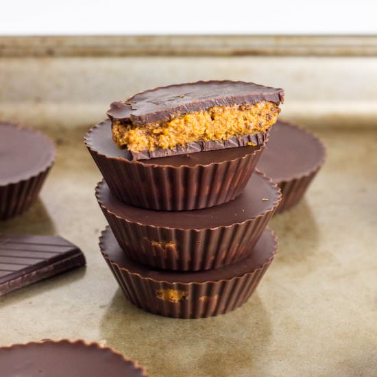 Vegan Pumpkin Peanut Butter Cups