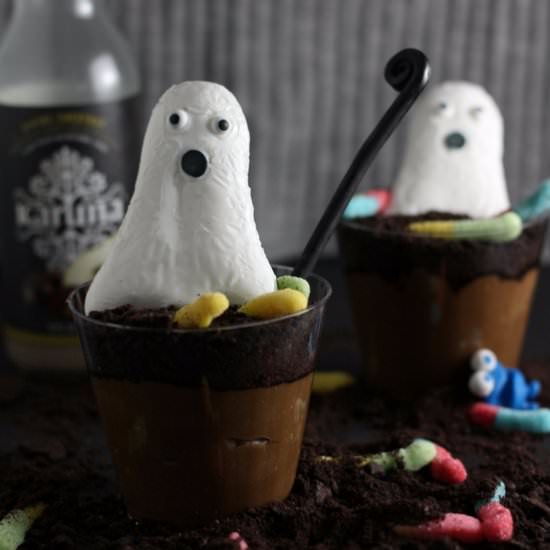 GHOSTLY CHESTNUT CHOCOLATE PUDDING