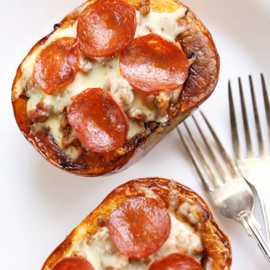 pizza stuffed pumpkin