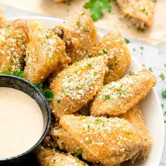 Baked Garlic Parmesan Wings
