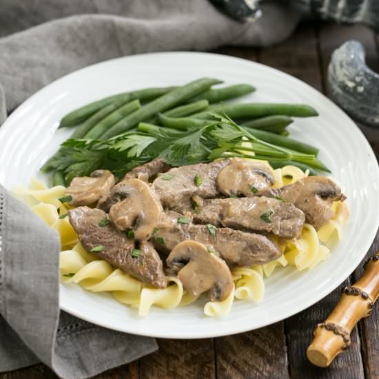 Beef Stroganoff with Cognac Cream