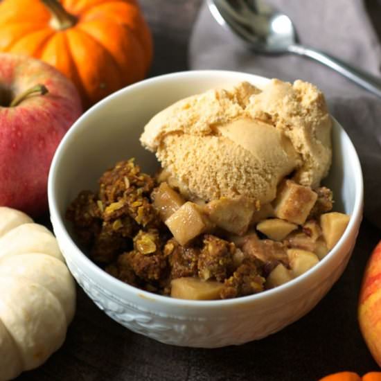 Healthy Pumpkin Apple Crisp