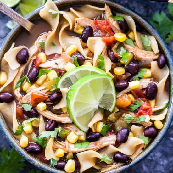 Southwest Chicken Noodle Soup