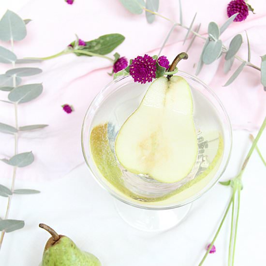 pear sparkling fall martini