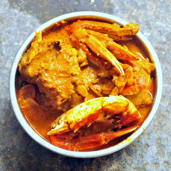 Crab curry with Eggplant