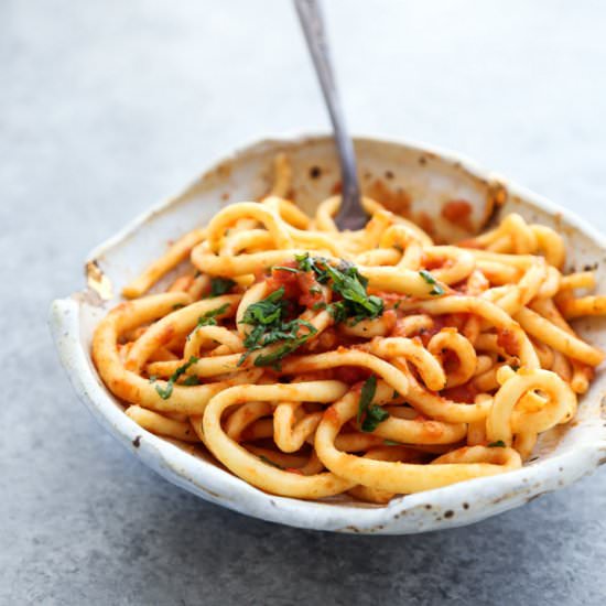 Homemade Gluten-Free Spaghetti Noodle