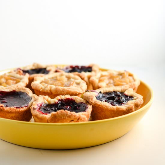 Concord Grape + Pear Cardamom Pies