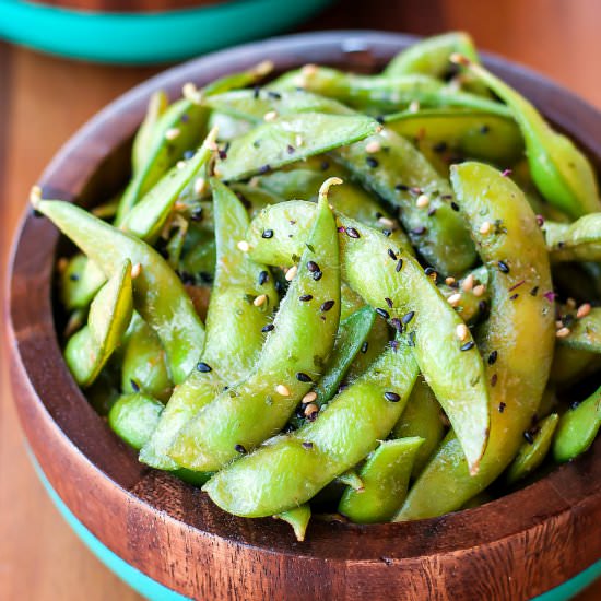 Roasted Garlic Edamame
