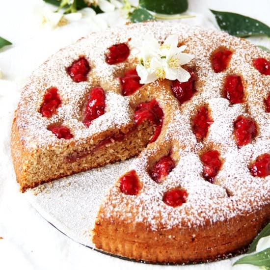 Linzer Torte with Strawberries