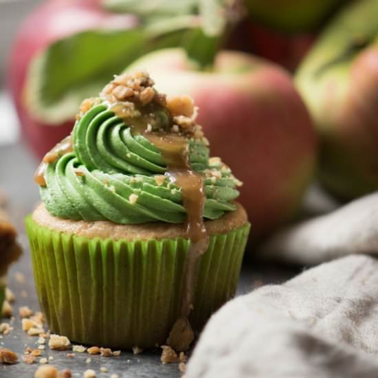 Caramel Apple Cider Cupcakes