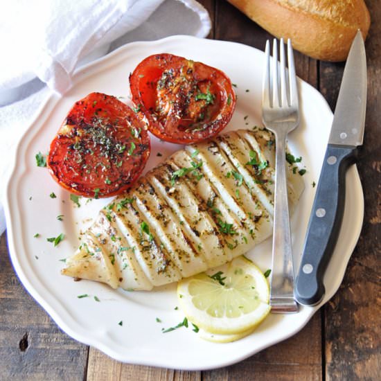 Pan Grilled Squid