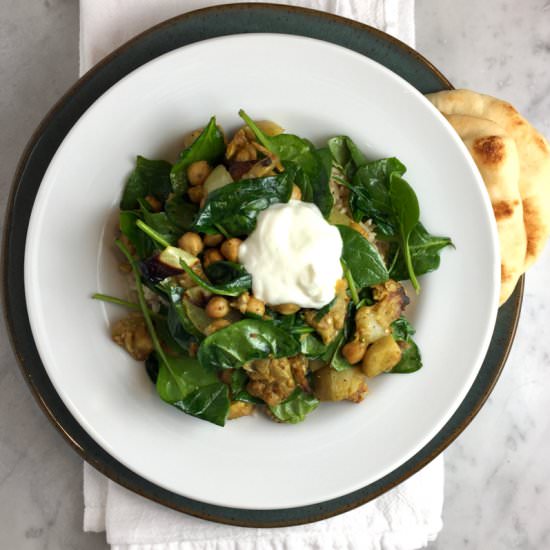 Curried Eggplant & Spinach