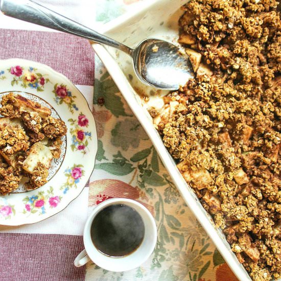 Healthy Pumpkin Apple Crisp