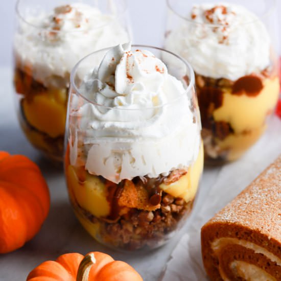Pumpkin Roll Dessert Jars