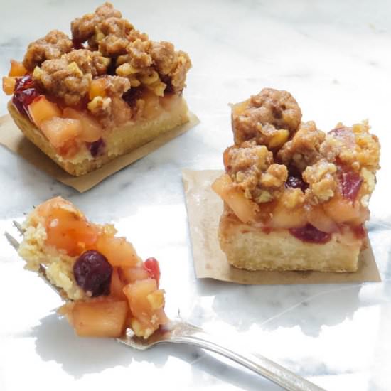 Apple Cranberry Walnut Bars