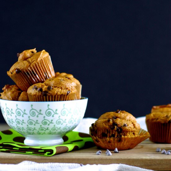 Pumpkin-Chocolate Chip Muffins