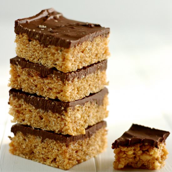 Chocolate Peanut Butter Rice Squares