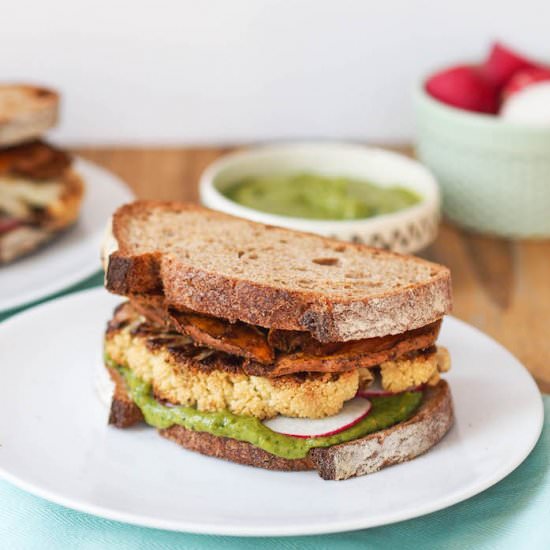 Roasted Cauliflower Sandwich