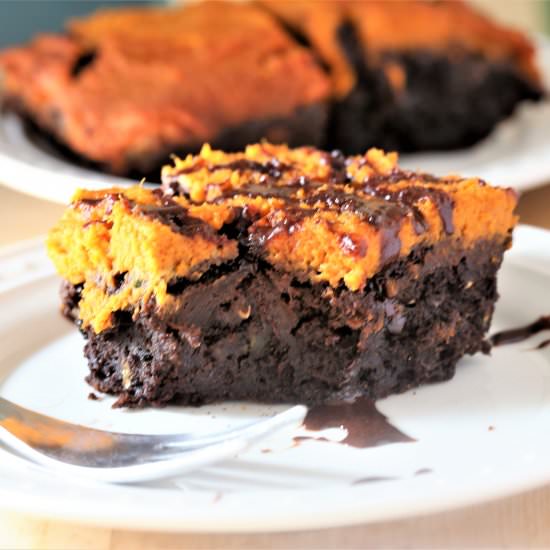 Vegan Pumpkin Chocolate Brownies