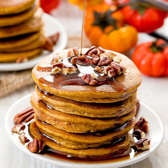 Flourless Pumpkin Pancakes