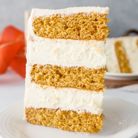 Pumpkin Cheesecake Layer Cake
