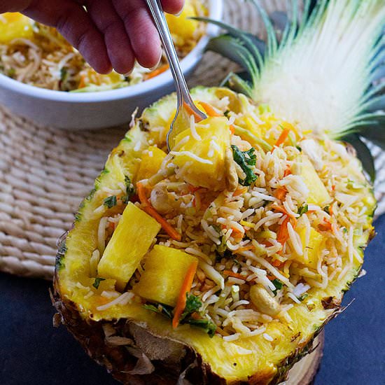 Vegetarian Pineapple Fried Rice