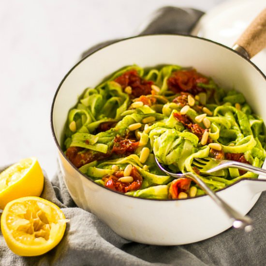 Tagliatelle with Avocado Pesto
