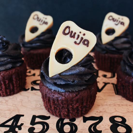 Double Chocolate Ouija Cupcakes
