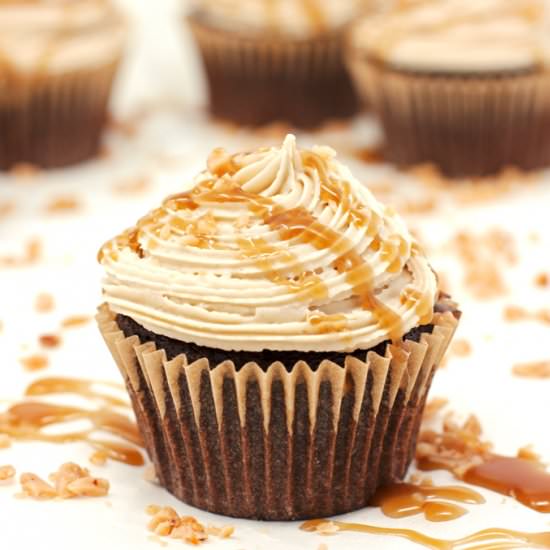 Salted Caramel Chocolate Cupcakes