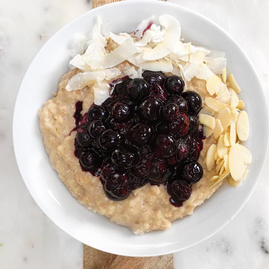 Healthy Blueberry Pie Porridge